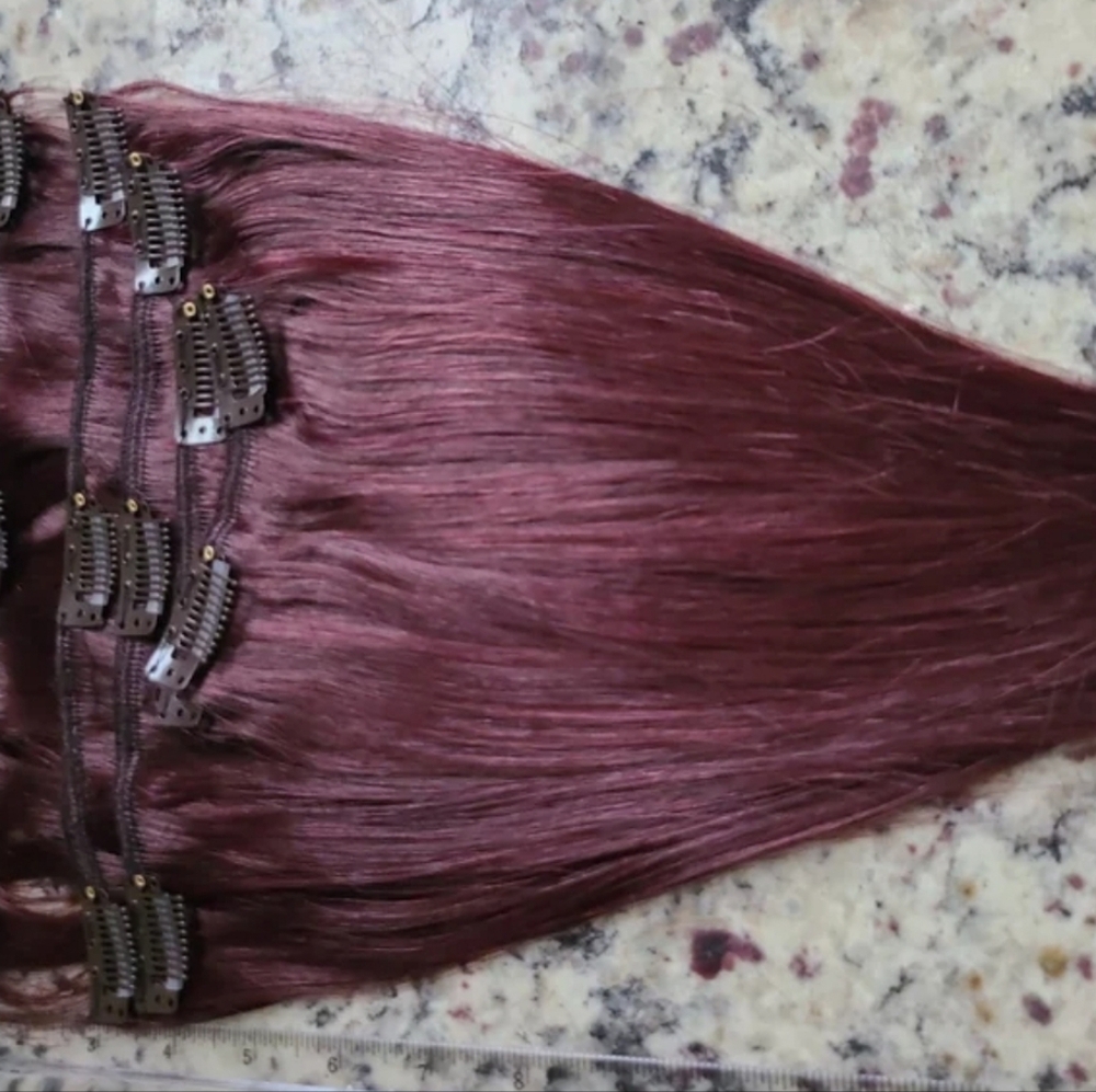 12 inch 100% human hair 6 pcs Clip ins